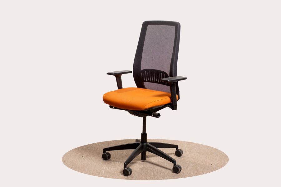 Chaises de bureau ergonomiques en maille pour enfants , Orange - Moustache®